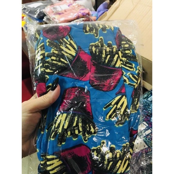LuLaRoe LIMITED EDITION OS FUN UNICORN French Fry RARE Leggings One Size NWT - Picture 8 of 9